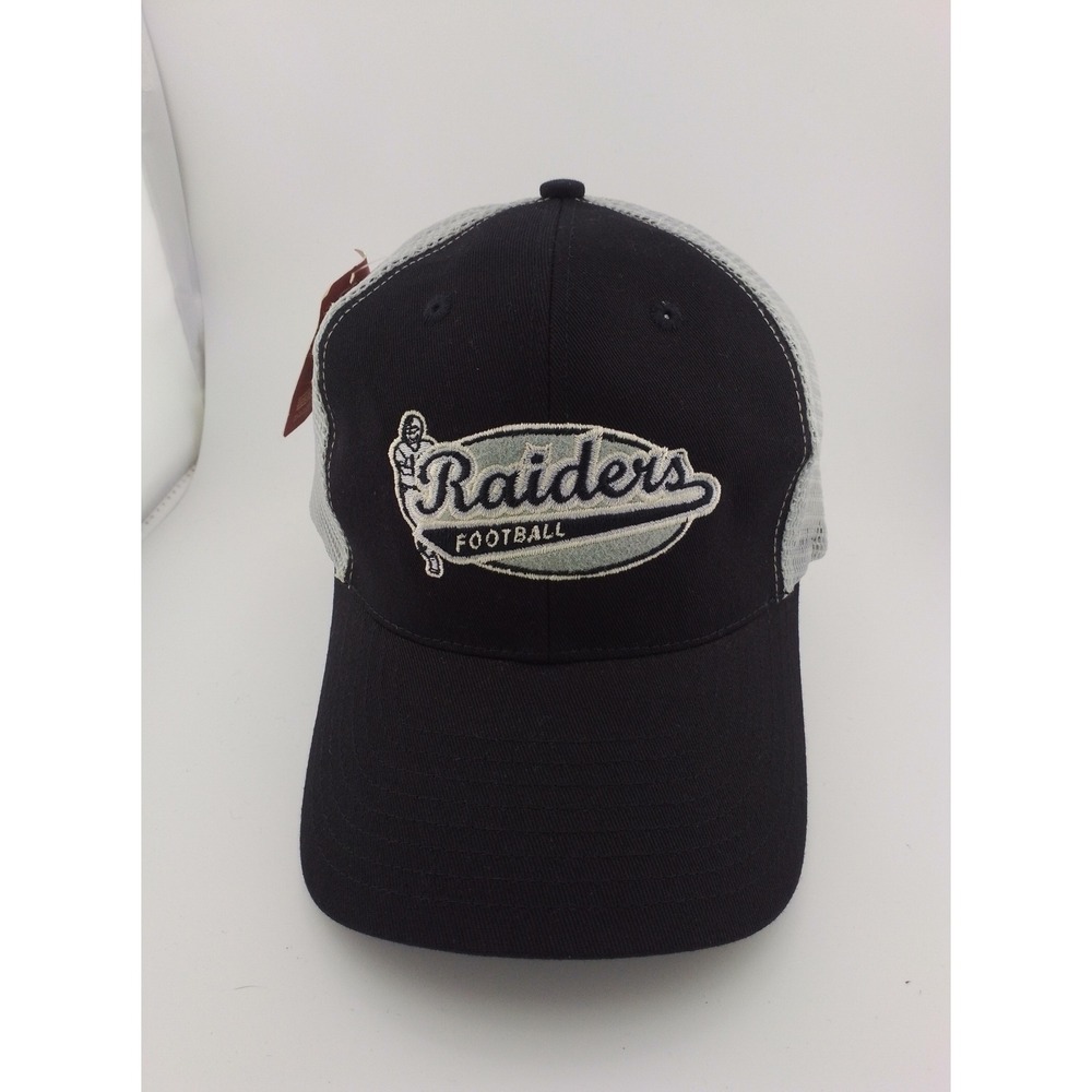 Oakland Raiders Reebok NFL Trucker Hat Gridiron Classic Snapback Black Gray Gift